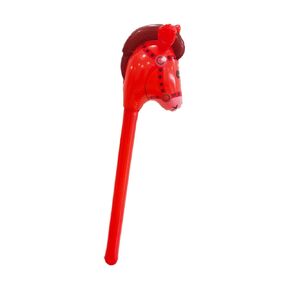 DYNWAVE Horsehead Stick Toy,Party Decoration,Portable Blowing up Stick Toy,Cartoon Horse Riding Stick for Horse Themed Birthday Party, Red