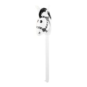 Air-Filled Horse Head Stick Toy for Kids Birthday Celebration, White Head