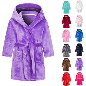 Boys Plush Flannel F𝐚mily R𝐨be Kids Boys Fuzzy Hooded L𝐨ungewear bathr𝐨be with Belt Summer Comfy Soft 𝗽ajamas R𝐨be