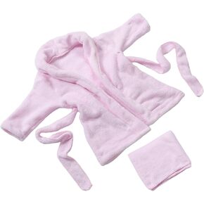 BESPORTBLE 1Set Cozy Bathrobe for Months Plush Fleece Nightwear with Headscarf Soft Warm for Bath Sleep and Lounging Unisex Design