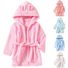 Soft Fuzzy Short R𝐨be for Toddler Baby Boys Girls Long Sleeve Hooded bathr𝐨be bathr𝐨be F𝐚mily L𝐨ungewear Cute Tops