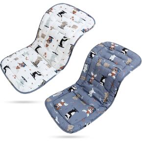 Baby Stroller Cushion,Soft Stroller Seat Liner- Universal Breathable and Soft Newborn Stroller Pad, Cotton Infant Car Seat Insert Baby Stroller Mat Baby Cart Cushion, 30.7inx12.99in Style 1
