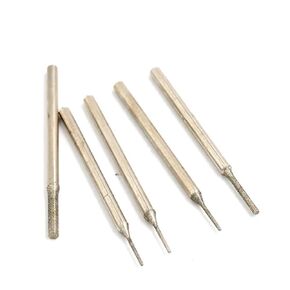 10Pcs 0.3-2.5mm Diamond Coated Tipped Drill Bit for Tile Jewellery Glass Shank Diameter2.35mm (Size : 0.6mm, Color : 10Pcs)