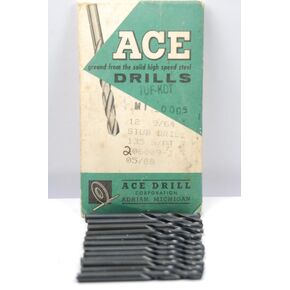 9/64 X 5/8 X 2" OAL HSS OXIDED 135° Split Point Drill Pack of 12 Pieces