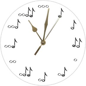 American Sign Language Wall Clock Silent & Non-Ticking Rustic Clocks Bedroom Chic PVC Clock 12in Gifts for Newborn Baby Easy to Read