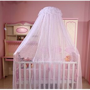 Princess Dome Baby Mosquito Net Nursery Crib Bed Pink Canopy Mesh Insect Netting Without Stand