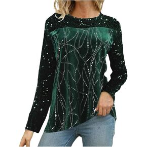 جولة غير رسمية طويلة الأكمام الطويلة غير النظامية حبة طوق الخرزة Titching Tirt Top Long Sleeve Layering T