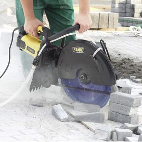 XtremepowerUS 3200W Electric 16"" Wet/Dry Cutter Circular Saw Concrete Saw Cutter Saw 20AMP Water Line (Blade Not Included) Disc Cutter, Power Cutter, Black, 50120