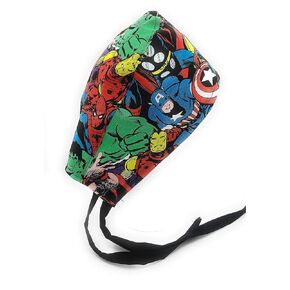 Marvel Comic Book Super Hero Surgical Scrub Cap Medical Hat Hospital Cover