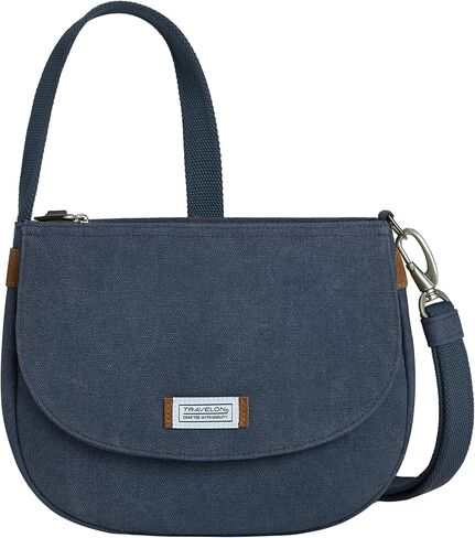 Travelon Heritage Anti-Theft Saddle Crossbody, Pewter in Saudi Arabia
