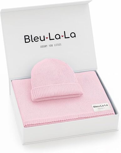 Luxe Collection 100% Organic Luxury Knit Baby Blanket + Hat Set (Blush Pink) in Saudi Arabia