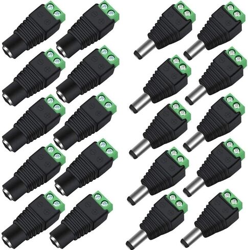 Spare Part Power Contor 10 Pairs 5.5mm X 2.1mm CCTV Installation Home O System in Saudi Arabia