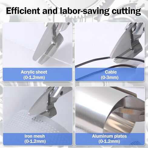 Professional Sheet Metal Cutter Drill Attachment, Heavy Duty Metal Shear Attachment with 360° Pivoting Handle, Power Tool Accessory for Curved & Straight Cutting on Steel, Aluminum & Iron- R in Saudi Arabia