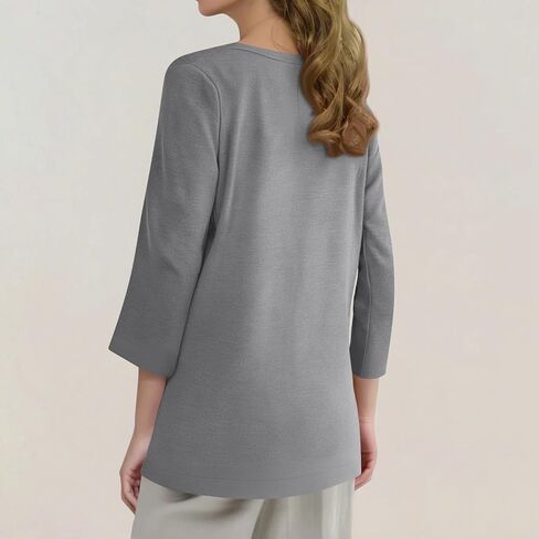 3/4 Sleeve T Shirts for Women Crew Neck Beach Vacation Tops Floral Printed Trendy Outfits Dressy 2025 Blouses in Saudi Arabia