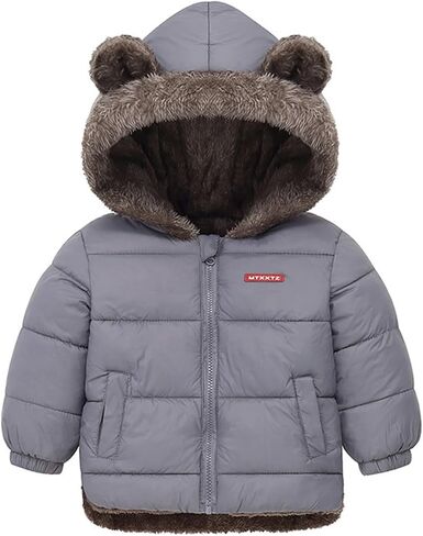 Little Girls Boys Winter Warm quilted Jacket Down Puffer Thick Fleece Coat Outwear in Saudi Arabia