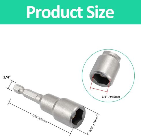 10 PCS Hex Magnetic Power Hex 3/8 بوصة ، مقبس تمديد مغناطيسي لبرنامج تشغيل BET BET ، و SCREAFCH SOCKET DOCK in Kuwait