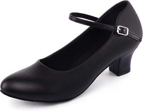 Linodes Economy Pu Leather Leather Strap Trand Shoe 2 '' Ballroom Dance Shoes for Women in Saudi Arabia