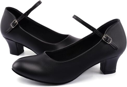 Linodes Economy Pu Leather Leather Strap Trand Shoe 2 '' Ballroom Dance Shoes for Women in Saudi Arabia
