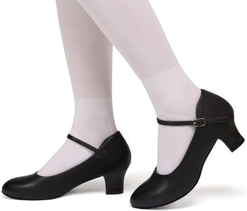 Linodes Economy Pu Leather Leather Strap Trand Shoe 2 '' Ballroom Dance Shoes for Women in Saudi Arabia