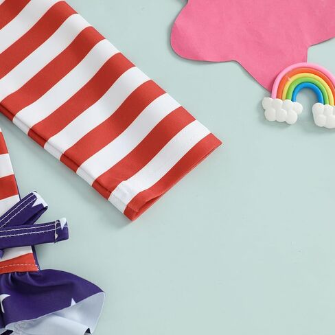 Toddler Girl 4Th of July One Piece Swimsuit Rash Guard Beachwear Ruffle Baby Swimwear Sun Protection Bathing Suit in Saudi Arabia