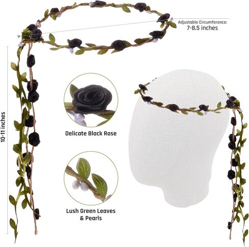 فانكريديبل مجموعة اكسسوارات ازياء الجنية | اجنحة الجنية وتاج الجنية مع جليتر | اجنحة الجنية الاسنان السوداء in Kuwait