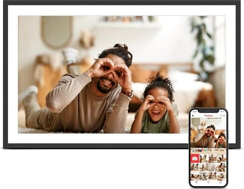 Frameo 15.6 inch Digital Picture Frame WiFi, Large Display, Gift for Mom | 1920*1080 IPS FHD Touchscreen, 32GB, Instant Share Photo Video, Wall-Mountable & Tabletop, Gifts for Mom, Women, Huse Warming in Saudi Arabia