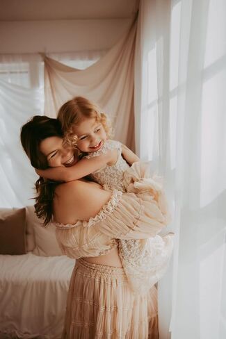 2 Piece Puffy Tulle Pregnancy Dress for Women Off Shoulder Maternity Gowns for Photoshoot Flying Dresses in Saudi Arabia