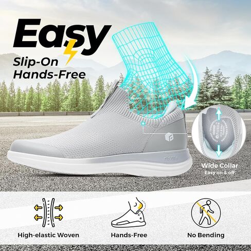 FitVille Women's Extra Wide Slip on Shoes, Wide Walking Shoes Arch Support Casual Sneakers Comfortable Orthopedic Shoe for Plantar Fasciitis Neuropathy in Saudi Arabia
