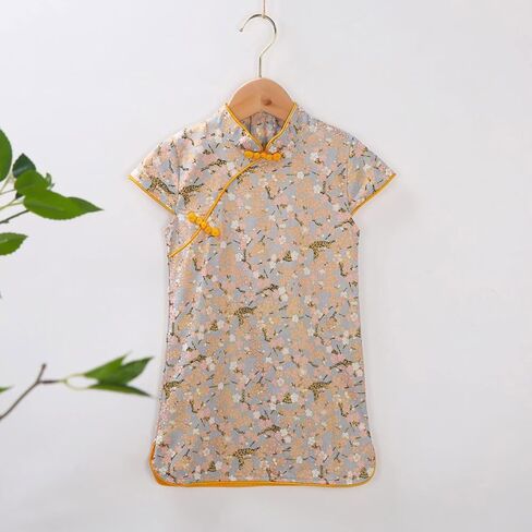 Toddler Baby Layette Set 18 Months to 6 Years Toddler Cheongsam Tang Dresses Exquisite Stylish Baby Summer Dress in Saudi Arabia