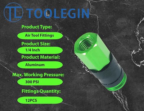 1/4" Air Hose Fittings, 36 pcs Quick Connect Air Compressor Accessories Kit, Air Compressor Fittings with A Sturdy Storage Case, 300 PSI in Kuwait