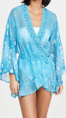 Ramy Brook Women's Standard Alegra Long Sleeve Wrap Dress Coverup in Saudi Arabia