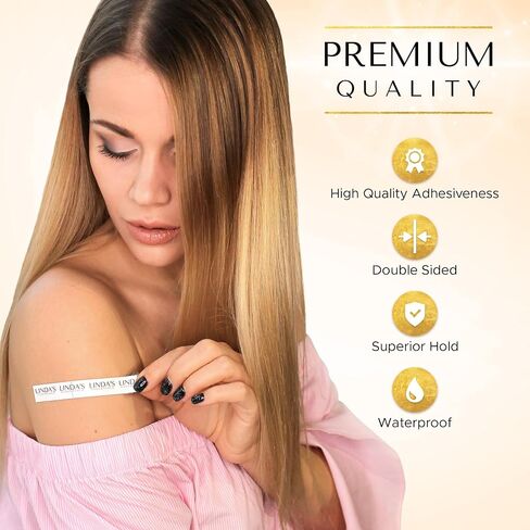 Double Sided Tape for Clothes, Body and Fashion (100 Pack) | Skin & Clothing Tape for Women | Hem Tape No Sew No Iron | Strong Transparent Clear Body Tape for All Shades and Sensitivity in Kuwait
