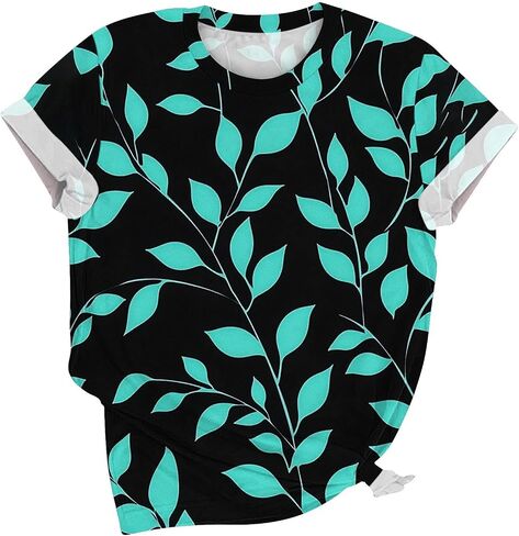 Plus Size Tops for Women Short Sleeve Dressy Casual Summer Tunic Graphic Tees Novetly Floral Shirts Tshirts Blouse in Kuwait