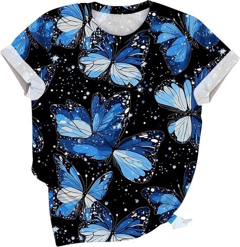 Plus Size Tops for Women Short Sleeve Dressy Casual Summer Tunic Graphic Tees Novetly Floral Shirts Tshirts Blouse in Kuwait