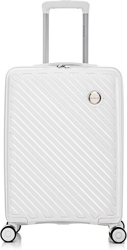 Rockland Prague Hardside Luggage with Spinner Wheels, Pink, 3-Piece Set (20/24/28) in Kuwait