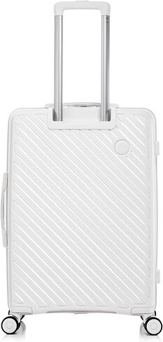 Rockland Prague Hardside Luggage with Spinner Wheels, Pink, 3-Piece Set (20/24/28) in Kuwait
