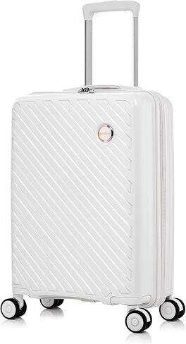 Rockland Prague Hardside Luggage with Spinner Wheels, Pink, 3-Piece Set (20/24/28) in Kuwait