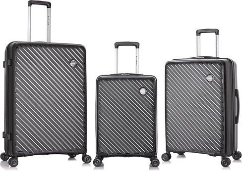 Rockland Prague Hardside Luggage with Spinner Wheels, Pink, 3-Piece Set (20/24/28) in Saudi Arabia