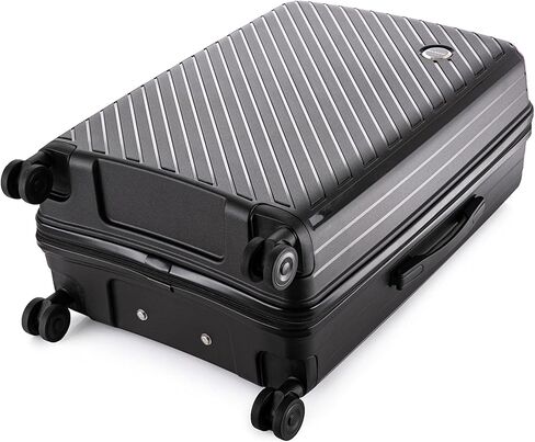 Rockland Prague Hardside Luggage with Spinner Wheels, Pink, 3-Piece Set (20/24/28) in Saudi Arabia
