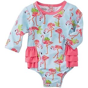 Mud Pie Flamingo ONE-Piece Rashguard, 12 Months