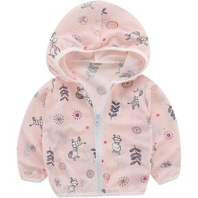Toddler Kids Girls Boys Summer Sunscreen Tops Rash Guard Clothes UPF 50+ Long Sleeve Hoodie Zip Front Tops Casual