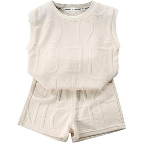 Baby Boy Layering Summer Children's Vest Set Boys Sleeveless Summer Clothes Large Children's Toddler Boy Clothes