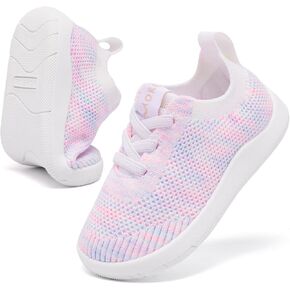 MORENDL Toddler Wide Toe Box Barefoot Shoes Baby First Walking Shoes Boys Girls Non-Slip Zero Drop Minimalist Sneakers
