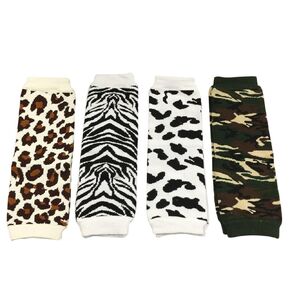 Wrapables Colorful Baby Leg Warmers Set of 4, Leopard, Zebra, Cow, Camo