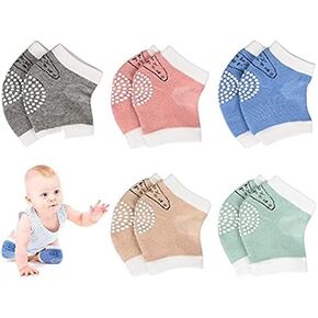 Baby Crawling Anti-Slip Knee Pads,Unisex Baby Toddlers Kneepads Leg Warmer 5 Pairs