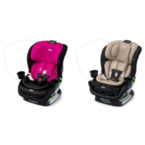 مقاعد سيارة قابلة للتحويل من Britax Poplar ، 2 في 1 مع ClickTight ، تصميم نحيف 17 بوصة ، سعة خلفية 50 رطلاً ، Onyx الرملي و Magenta Onyx