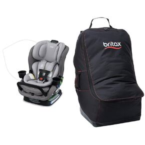 حزمة مقعد سيارة قابلة للتحويل Britax Poplar مع حقيبة سفر ومقعد سيارة 2-في 1 وأشرطة الظهر المبطنة بحالة واقية