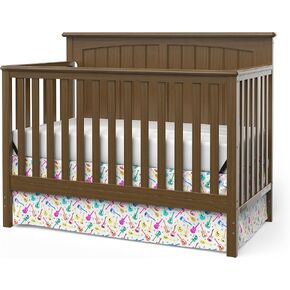 Child Craft Sheldon 4-in-1 Convertible Crib, Baby Crib Converts to Day Bed, Toddler Bed and Full Size Bed, 3 Adjustable Mattress Positions, Non-Toxic, Baby Safe Finish (Cocoa Bean Brown)