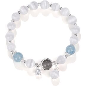 LWQQWL 8mm Beads Natural Gem Stone Bracelet Green Strawberry Crystal Bracelet Stretch Healing Crystal Bracelet for Women Girls in Kuwait