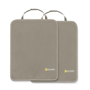 Luxury Clean-Edge Kick Mats - Seat Back Protectors and Seat Covers with Invisible Strap and Stiff Edging (2 Mats)